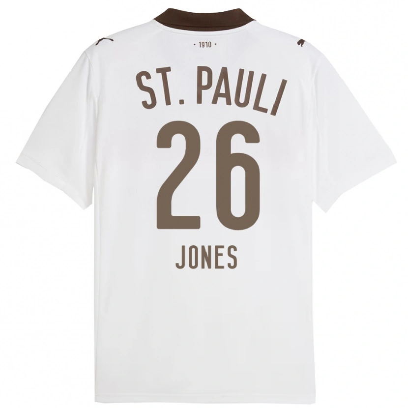 Danxen Kvinder Ricky-Jade Jones #26 Hvid Rød Udebane Spillertrøjer 2025/26 Trøje T-Shirt