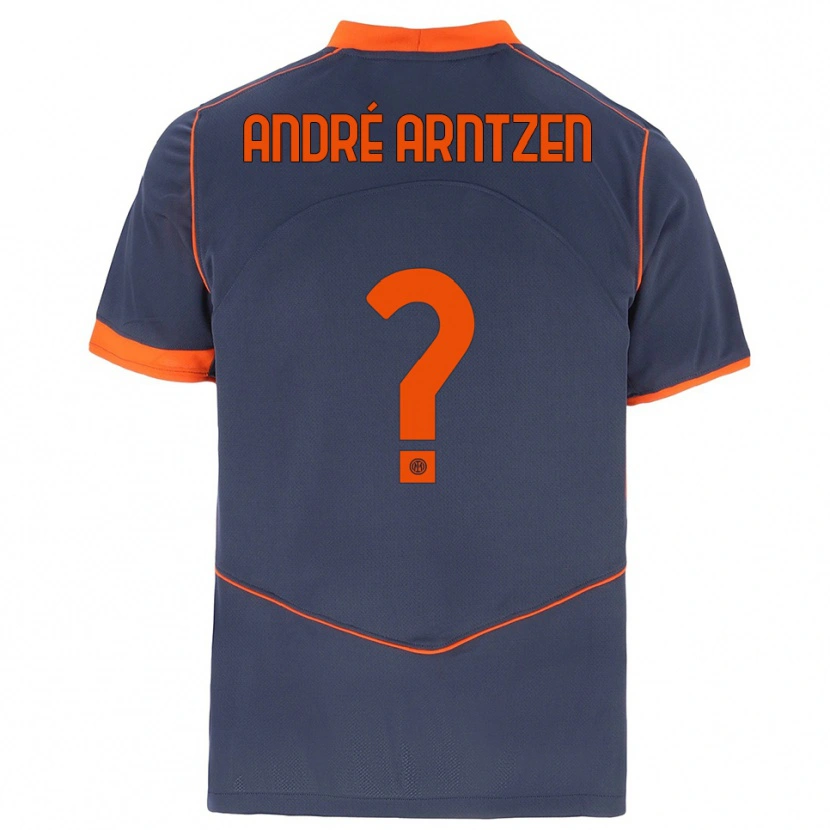 Danxen Kvinder Matheo André Arntzen #0 Grå Orange Tredje Sæt Spillertrøjer 2025/26 Trøje T-Shirt