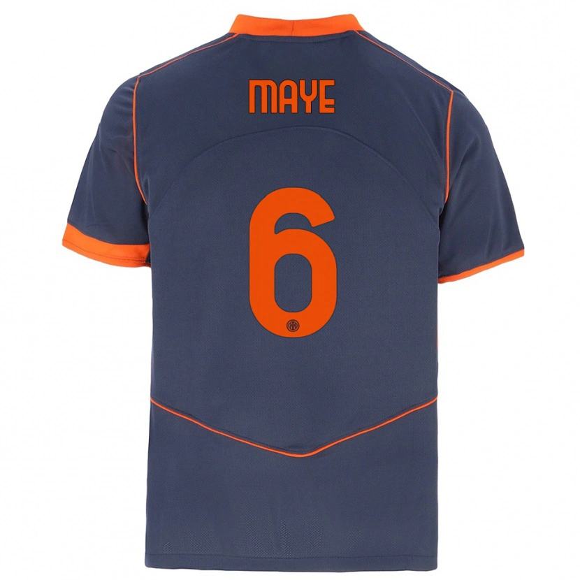 Danxen Kvinder Yvan Maye #6 Grå Orange Tredje Sæt Spillertrøjer 2025/26 Trøje T-Shirt
