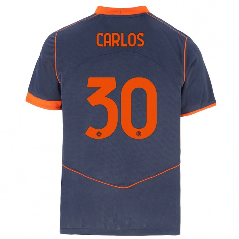 Danxen Kvinder Carlos Augusto #30 Grå Orange Tredje Sæt Spillertrøjer 2025/26 Trøje T-Shirt