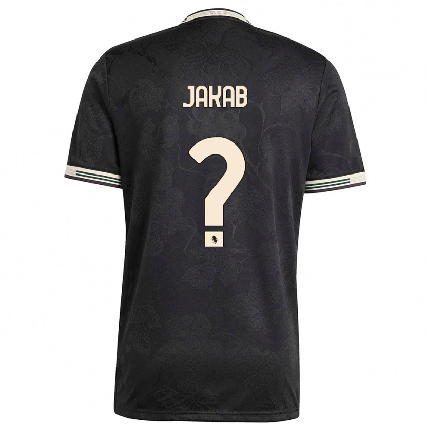 Danxen Kvinder Mátyás Jakab #0 Sort Hvid Grøn Tredje Sæt Spillertrøjer 2025/26 Trøje T-Shirt
