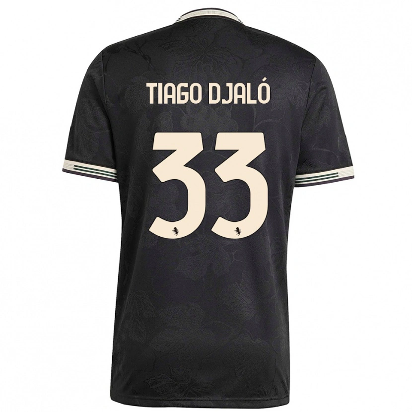Danxen Kvinder Tiago Djaló #33 Sort Hvid Grøn Tredje Sæt Spillertrøjer 2025/26 Trøje T-Shirt