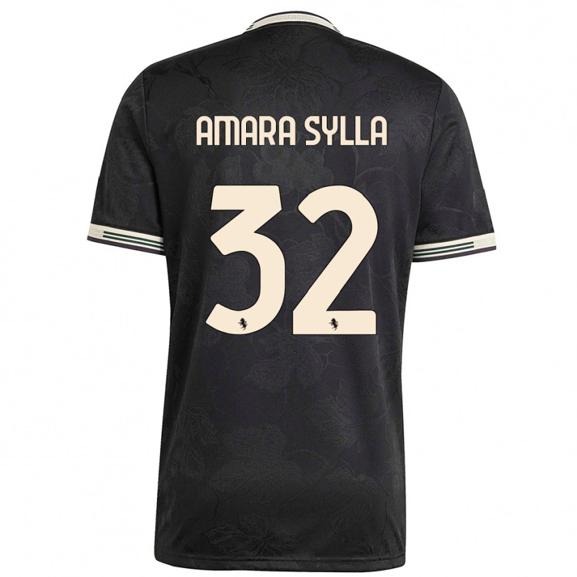 Danxen Kvinder Idris Amara Sylla #32 Sort Hvid Grøn Tredje Sæt Spillertrøjer 2025/26 Trøje T-Shirt