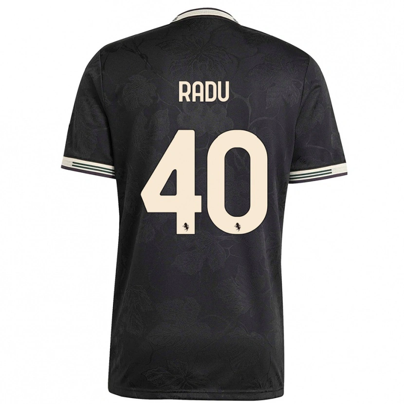 Danxen Kvinder Riccardo Radu #40 Sort Hvid Grøn Tredje Sæt Spillertrøjer 2025/26 Trøje T-Shirt