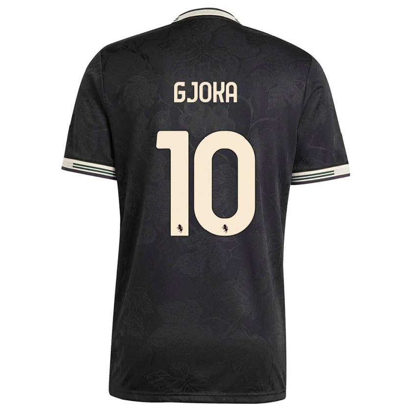 Danxen Kvinder Kevin Gjoka #10 Sort Hvid Grøn Tredje Sæt Spillertrøjer 2025/26 Trøje T-Shirt