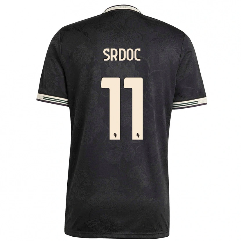 Danxen Kvinder Ivano Srdoc #11 Sort Hvid Grøn Tredje Sæt Spillertrøjer 2025/26 Trøje T-Shirt