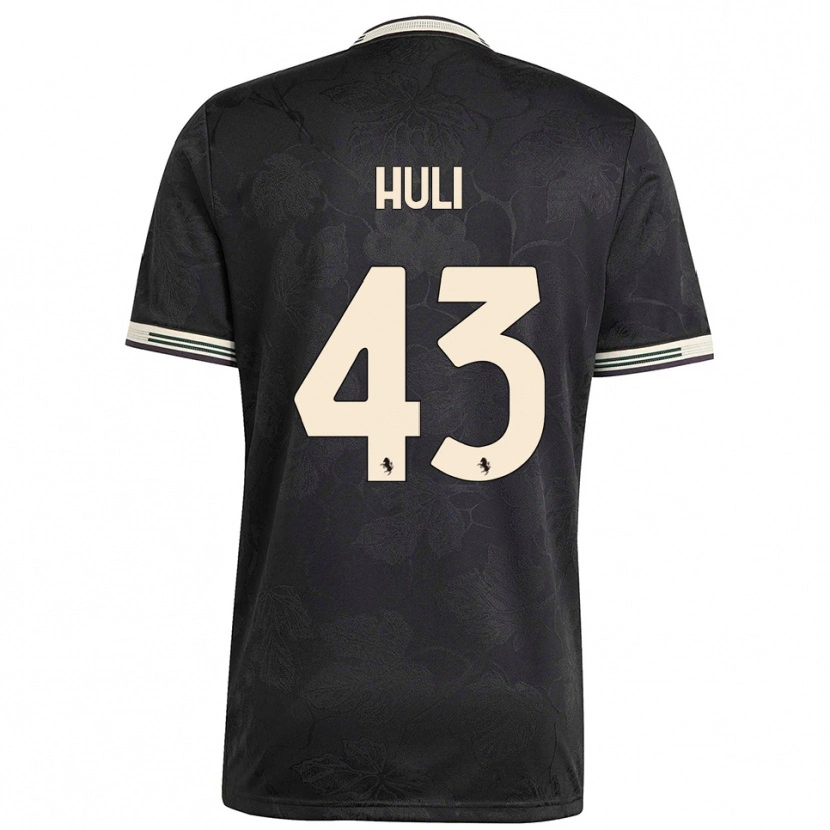 Danxen Kvinder Raffaele Huli #43 Sort Hvid Grøn Tredje Sæt Spillertrøjer 2025/26 Trøje T-Shirt