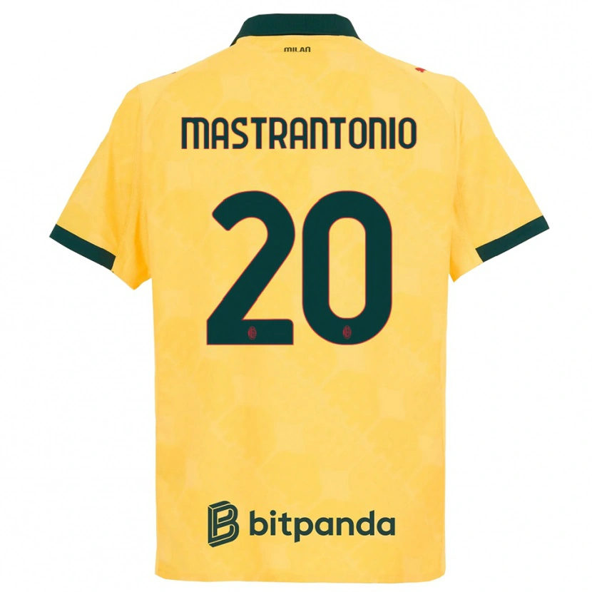 Danxen Kvinder Davide Mastrantonio #20 Gul Sort Tredje Sæt Spillertrøjer 2025/26 Trøje T-Shirt