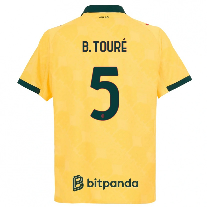 Danxen Kvinder Fode Ballo-Toure #5 Gul Sort Tredje Sæt Spillertrøjer 2025/26 Trøje T-Shirt