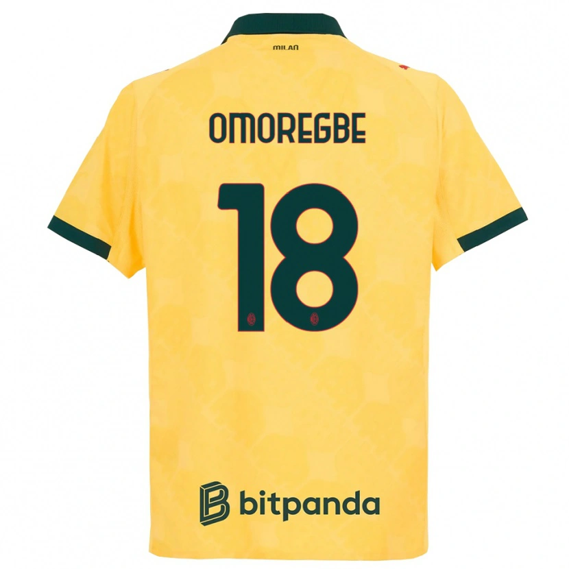 Danxen Kvinder Bob Murphy Omoregbe #18 Gul Sort Tredje Sæt Spillertrøjer 2025/26 Trøje T-Shirt