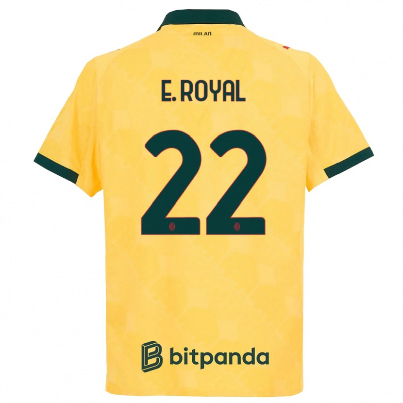 Danxen Kvinder Emerson Royal #22 Gul Sort Tredje Sæt Spillertrøjer 2025/26 Trøje T-Shirt