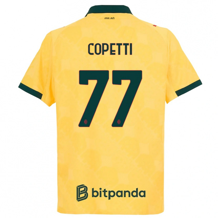 Danxen Kvinder Matilde Copetti #77 Gul Sort Tredje Sæt Spillertrøjer 2025/26 Trøje T-Shirt