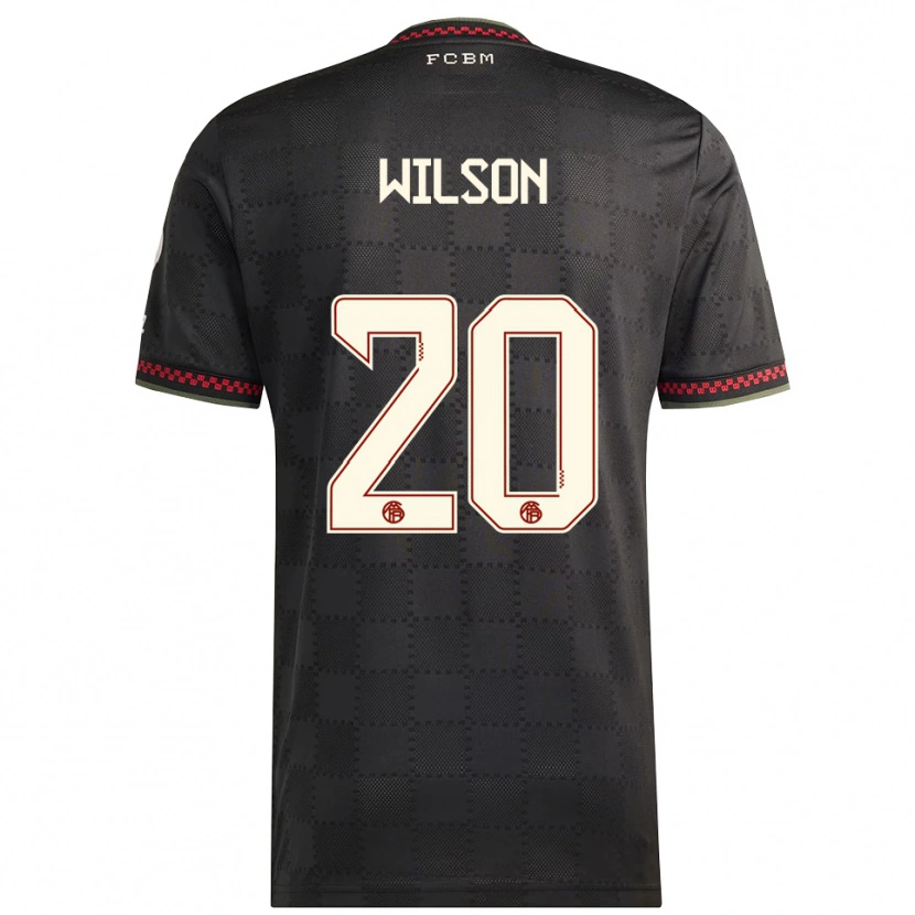 Danxen Kvinder Oluwaseyi Wilson #20 Sort Hvid Tredje Sæt Spillertrøjer 2025/26 Trøje T-Shirt