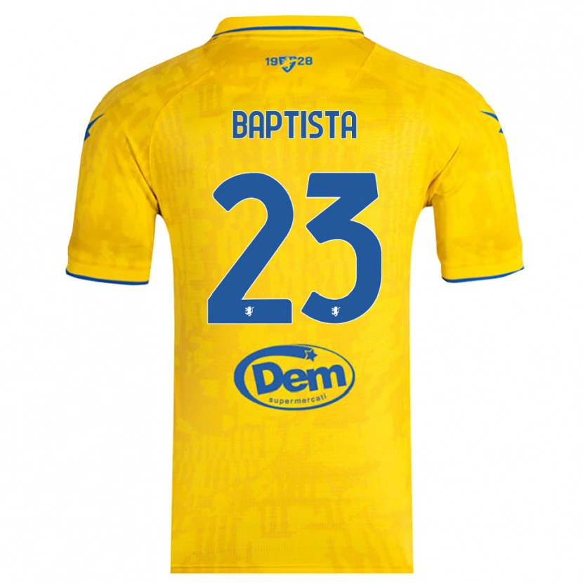 Danxen Børn Viktor Baptista #23 Gul Blå Hjemmebane Spillertrøjer 2025/26 Trøje T-Shirt