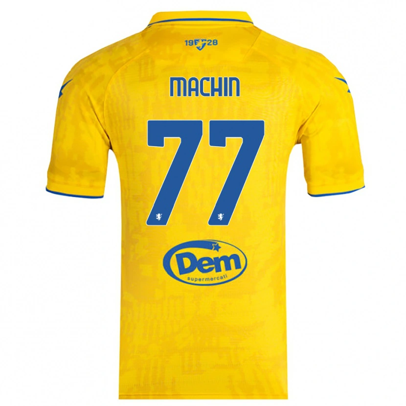 Danxen Børn José Machín #77 Gul Blå Hjemmebane Spillertrøjer 2025/26 Trøje T-Shirt