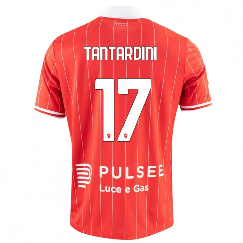 Danxen Børn Tommaso Tantardini #17 Rød Hvid Hjemmebane Spillertrøjer 2025/26 Trøje T-Shirt
