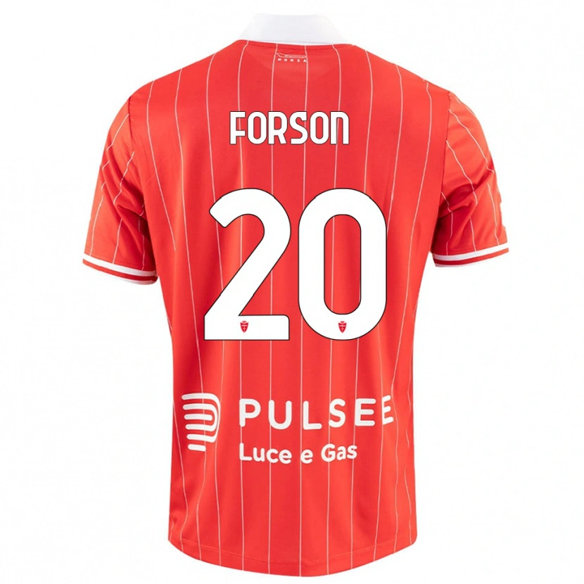 Danxen Børn Omari Forson #20 Rød Hvid Hjemmebane Spillertrøjer 2025/26 Trøje T-Shirt