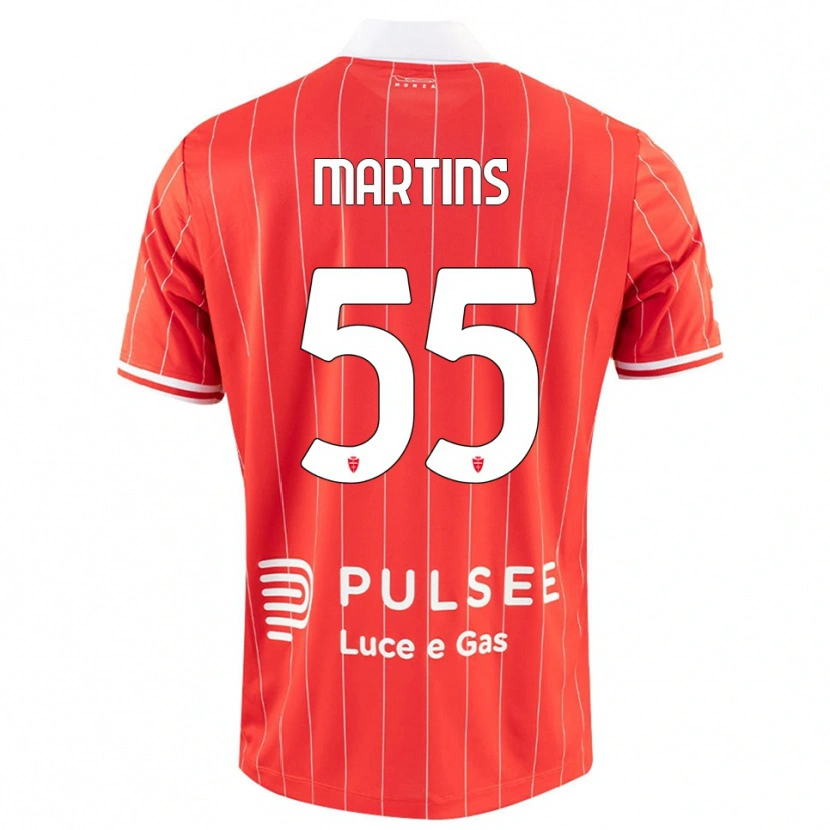 Danxen Børn Kevin Martins #55 Rød Hvid Hjemmebane Spillertrøjer 2025/26 Trøje T-Shirt