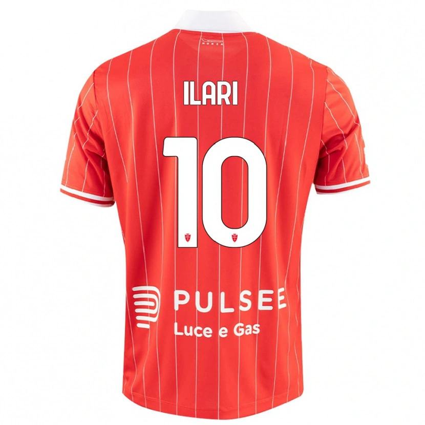Danxen Børn Mario Ilari #10 Rød Hvid Hjemmebane Spillertrøjer 2025/26 Trøje T-Shirt