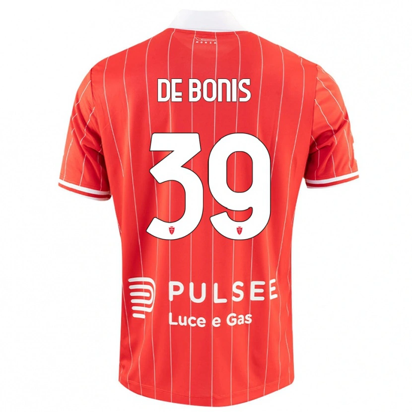 Danxen Børn Andrea De Bonis #39 Rød Hvid Hjemmebane Spillertrøjer 2025/26 Trøje T-Shirt