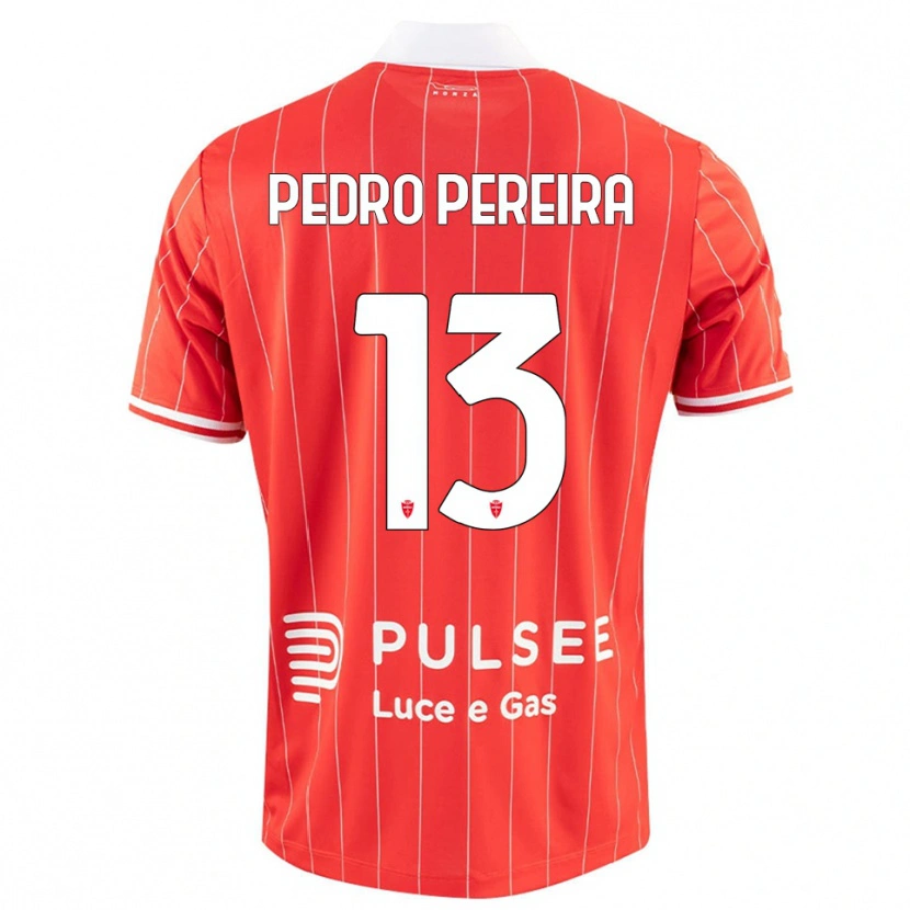 Danxen Børn Pedro Pereira #13 Rød Hvid Hjemmebane Spillertrøjer 2025/26 Trøje T-Shirt