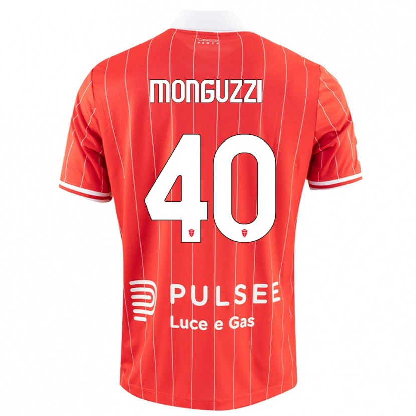 Danxen Børn Filippo Monguzzi #40 Rød Hvid Hjemmebane Spillertrøjer 2025/26 Trøje T-Shirt
