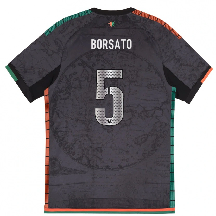 Danxen Børn Giulia Borsato #5 Mørkegrå Hjemmebane Spillertrøjer 2025/26 Trøje T-Shirt