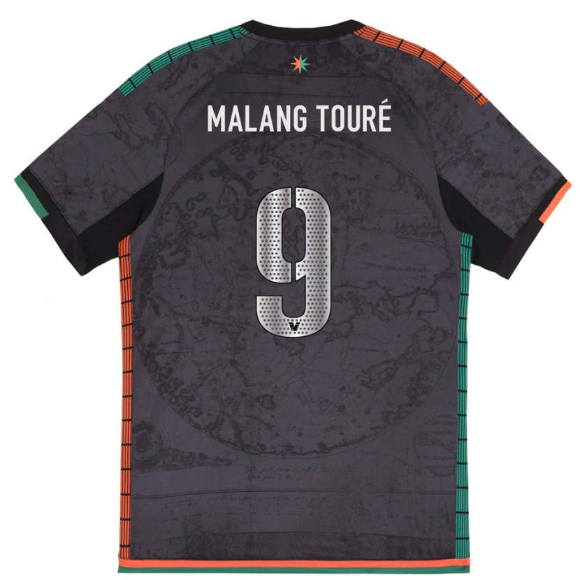 Danxen Børn Mohamed Malang Touré #9 Mørkegrå Hjemmebane Spillertrøjer 2025/26 Trøje T-Shirt