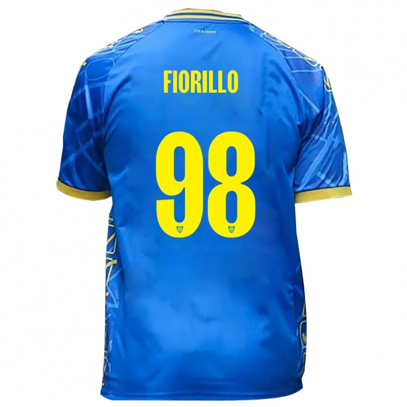 Danxen Børn Vincenzo Fiorillo #98 Himmelblå Gul Hjemmebane Spillertrøjer 2025/26 Trøje T-Shirt