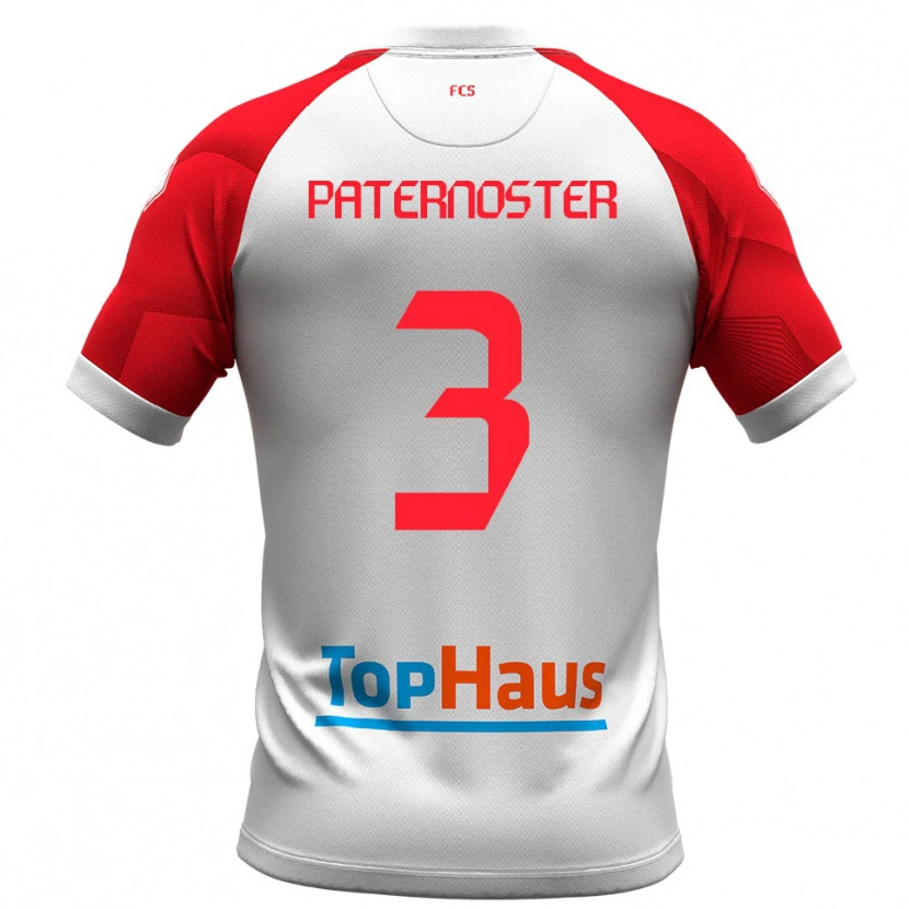 Danxen Børn Ivan Paternoster #3 Hvid Rød Hjemmebane Spillertrøjer 2025/26 Trøje T-Shirt