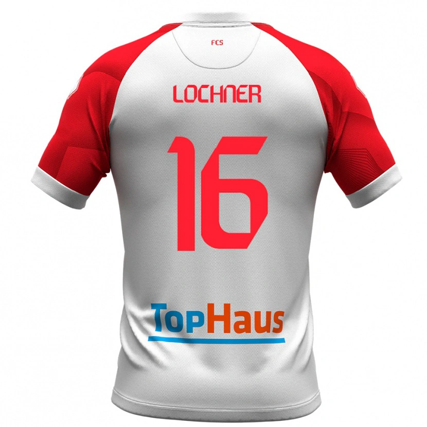 Danxen Børn Filippo Lochner #16 Hvid Rød Hjemmebane Spillertrøjer 2025/26 Trøje T-Shirt