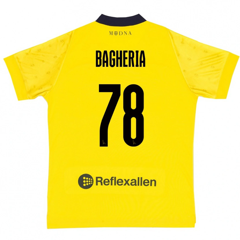 Danxen Børn Fabrizio Bagheria #78 Gul Mørkeblå Hjemmebane Spillertrøjer 2025/26 Trøje T-Shirt