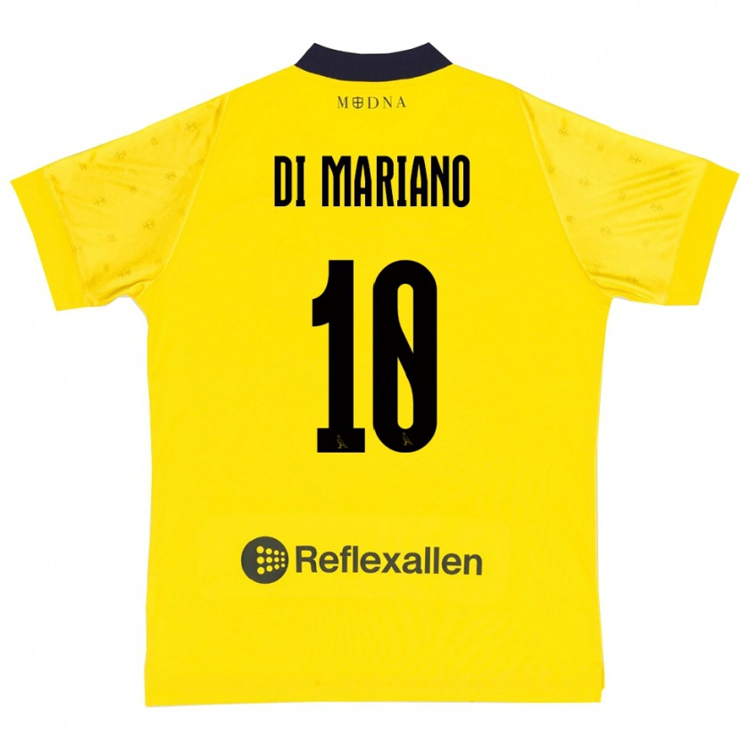 Danxen Børn Francesco Di Mariano #10 Gul Mørkeblå Hjemmebane Spillertrøjer 2025/26 Trøje T-Shirt
