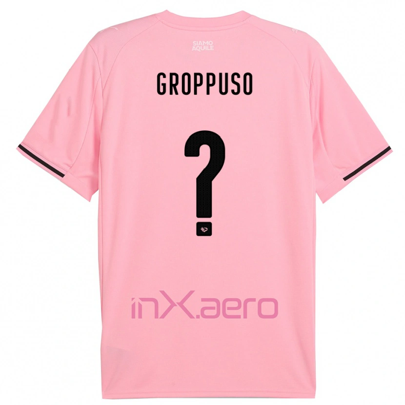 Danxen Børn Gabriele Groppuso #0 Pink Sort Hjemmebane Spillertrøjer 2025/26 Trøje T-Shirt