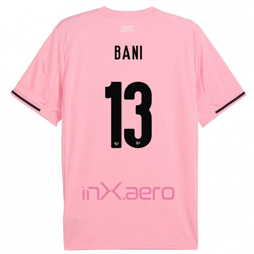 Danxen Børn Mattia Bani #13 Pink Sort Hjemmebane Spillertrøjer 2025/26 Trøje T-Shirt