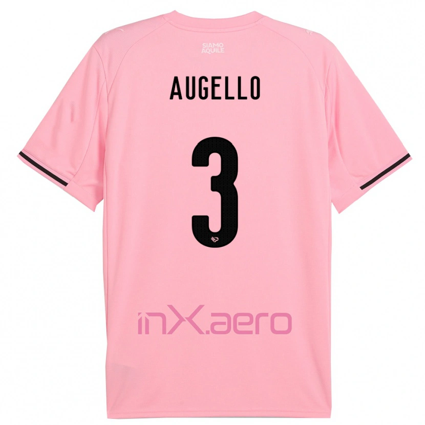 Danxen Børn Tommaso Augello #3 Pink Sort Hjemmebane Spillertrøjer 2025/26 Trøje T-Shirt