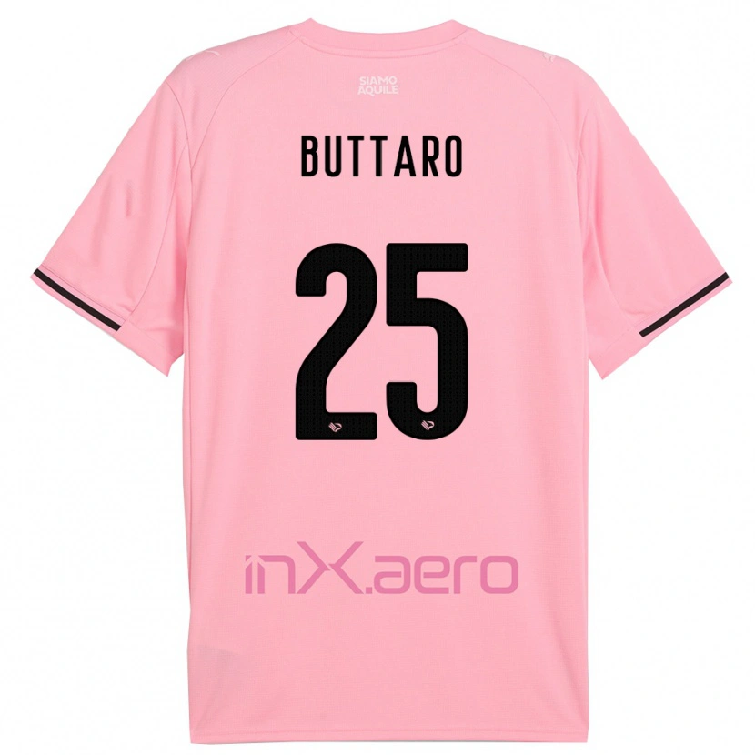 Danxen Børn Alessio Buttaro #25 Pink Sort Hjemmebane Spillertrøjer 2025/26 Trøje T-Shirt