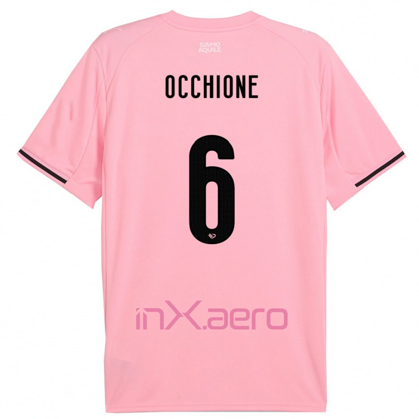 Danxen Børn Andrea Occhione #6 Pink Sort Hjemmebane Spillertrøjer 2025/26 Trøje T-Shirt