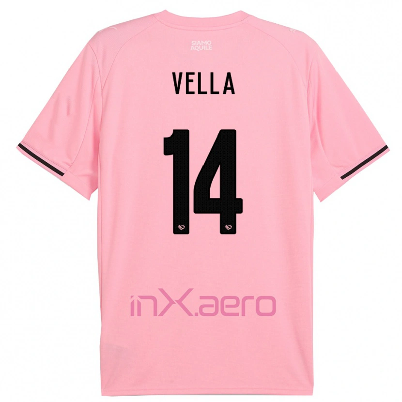 Danxen Børn Andreas Vella #14 Pink Sort Hjemmebane Spillertrøjer 2025/26 Trøje T-Shirt