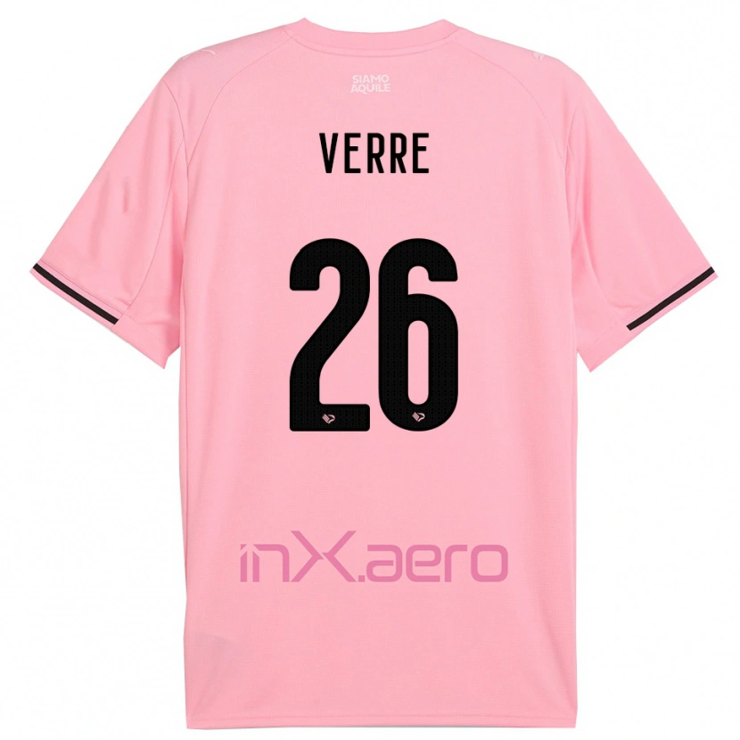 Danxen Børn Valerio Verre #26 Pink Sort Hjemmebane Spillertrøjer 2025/26 Trøje T-Shirt