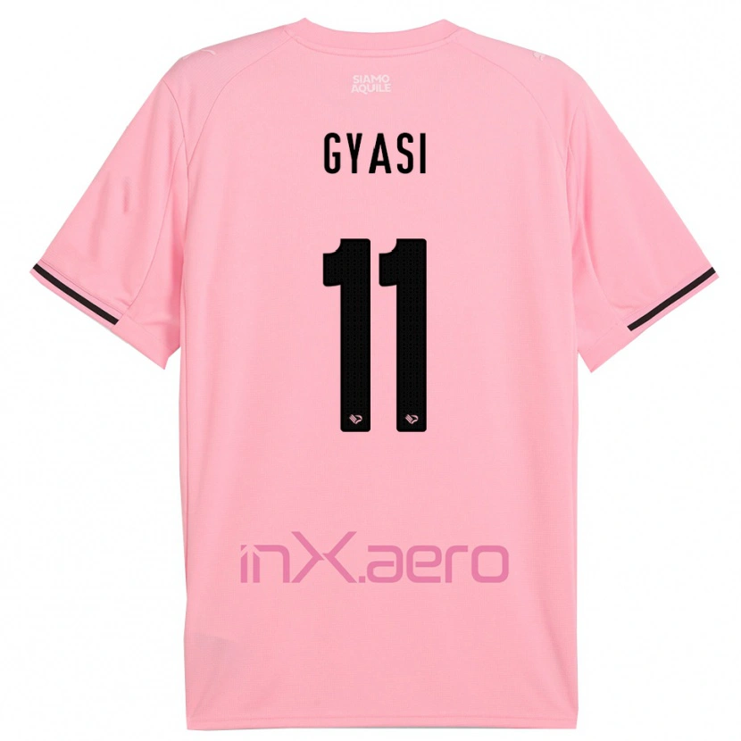 Danxen Børn Emmanuel Gyasi #11 Pink Sort Hjemmebane Spillertrøjer 2025/26 Trøje T-Shirt