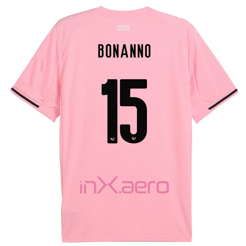 Danxen Børn Simone Bonanno #15 Pink Sort Hjemmebane Spillertrøjer 2025/26 Trøje T-Shirt