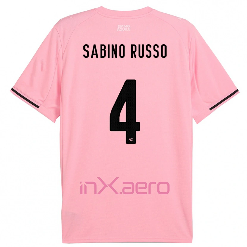 Danxen Børn Alessandro Sabino Russo #4 Pink Sort Hjemmebane Spillertrøjer 2025/26 Trøje T-Shirt