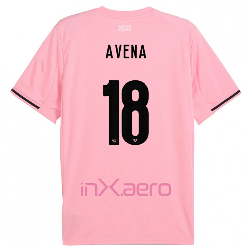 Danxen Børn Pietro Avena #18 Pink Sort Hjemmebane Spillertrøjer 2025/26 Trøje T-Shirt