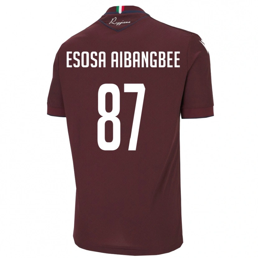 Danxen Børn Simon Esosa Aibangbee #87 Burgunder Hvid Hjemmebane Spillertrøjer 2025/26 Trøje T-Shirt