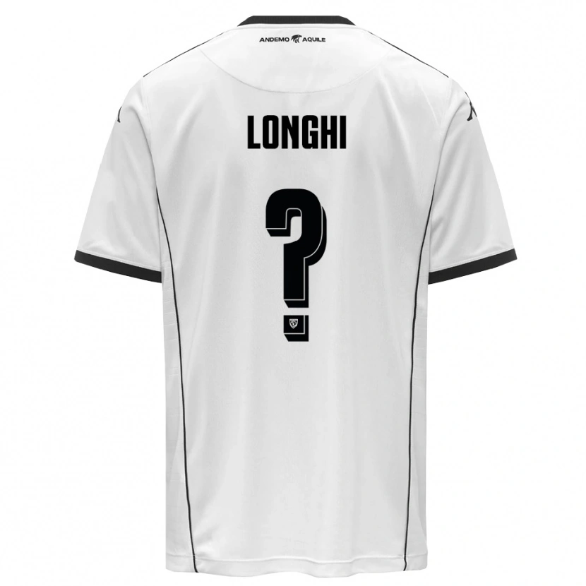 Danxen Børn Tommaso Longhi #0 Hvid Sort Hjemmebane Spillertrøjer 2025/26 Trøje T-Shirt