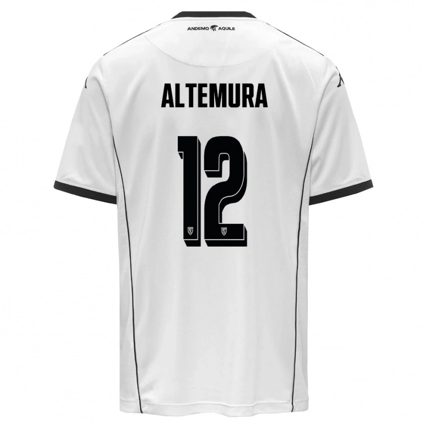 Danxen Børn Tommaso Altemura #12 Hvid Sort Hjemmebane Spillertrøjer 2025/26 Trøje T-Shirt