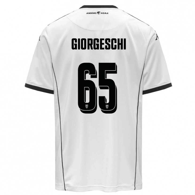 Danxen Børn Simone Giorgeschi #65 Hvid Sort Hjemmebane Spillertrøjer 2025/26 Trøje T-Shirt