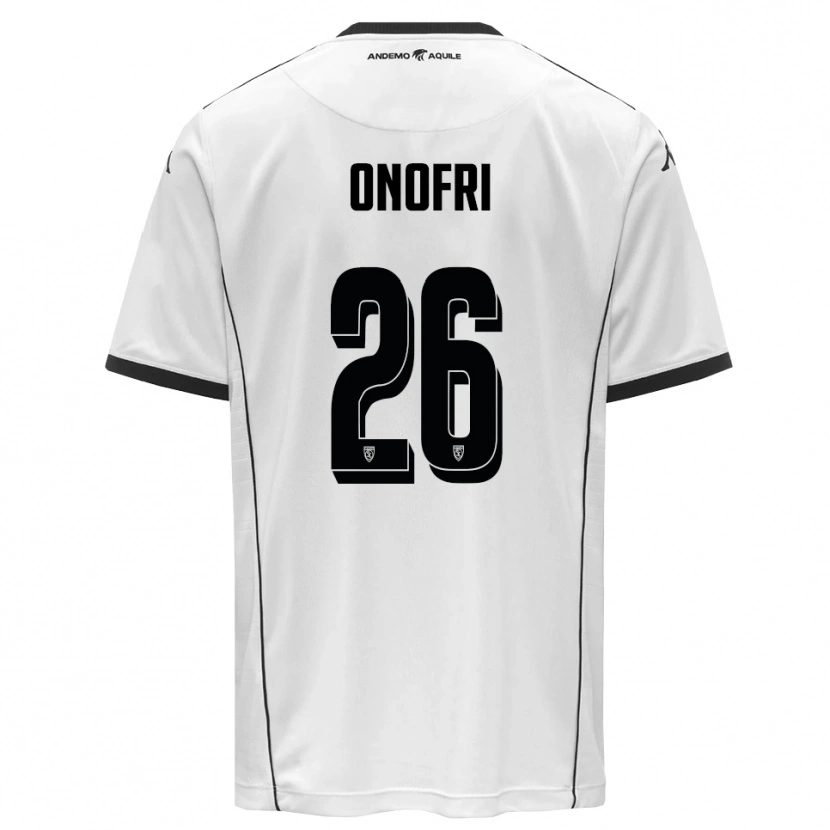 Danxen Børn Matteo Onofri #26 Hvid Sort Hjemmebane Spillertrøjer 2025/26 Trøje T-Shirt