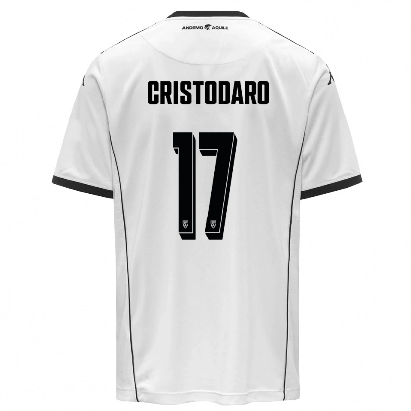 Danxen Børn Lorenzo Cristodaro #17 Hvid Sort Hjemmebane Spillertrøjer 2025/26 Trøje T-Shirt